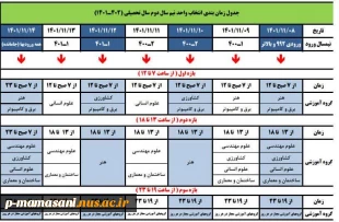 انتخاب واحد نیمسال بهمن 1401 3