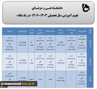 تقویم آموزشی سال تحصیلی 1403-1402
