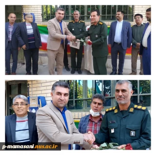 دیدارریاست دانشکده فنی ممسنی بافرمانده سپاه ممسنی به مناسبت روز پاسدار