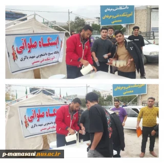 برپایی ایستگاه صلواتی به مناسبت هفته بسیج